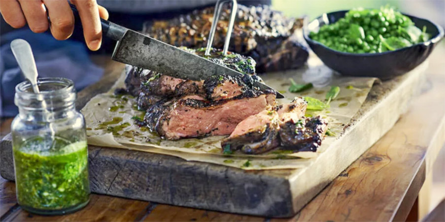 Butterflied leg of lamb