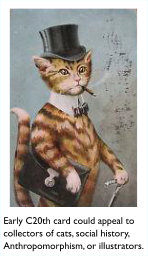 Early Printed Cat card
