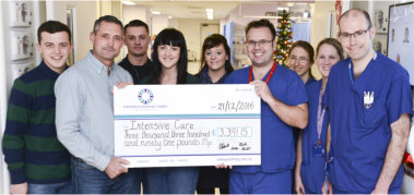 CHEQUE FOR QA’S INTENSIVE CARE UNIT