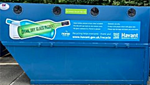 Larger Havant Borough Glass Recycling banks