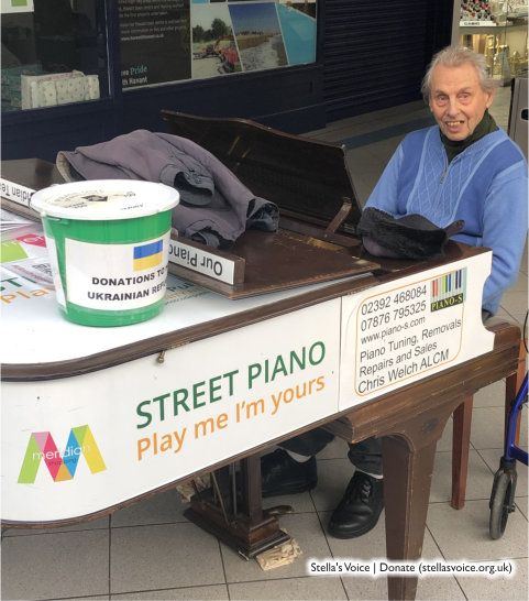 OUR MERIDIAN STREET PIANO HELPS UKRAINE