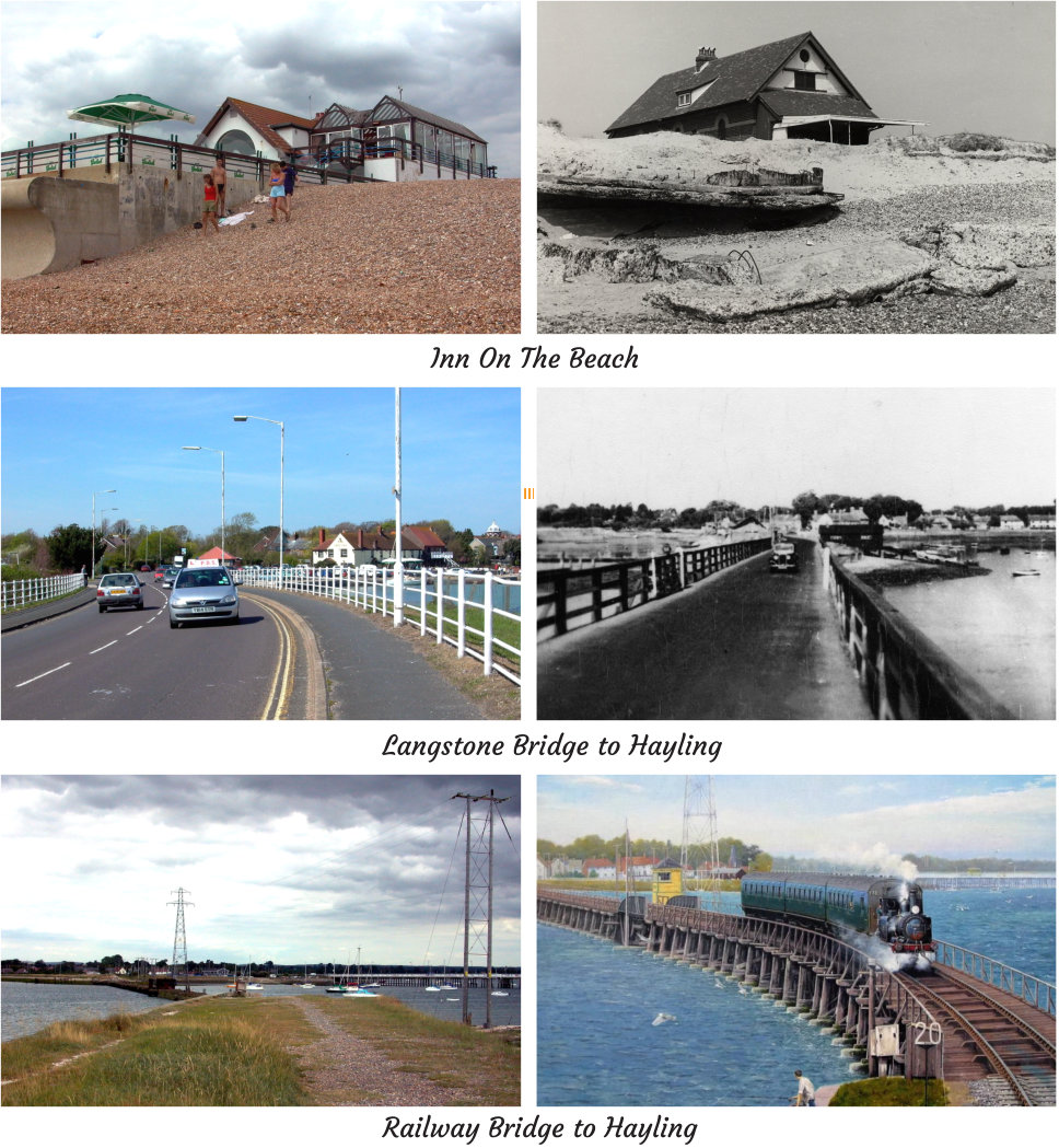Hayling Island - now and then photos