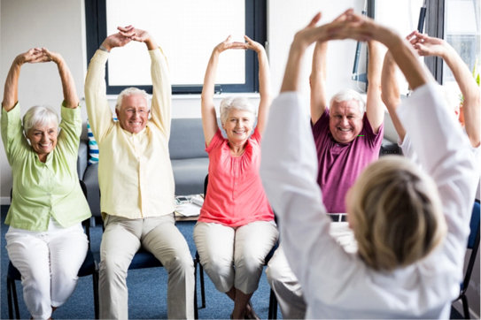 Seated yoga