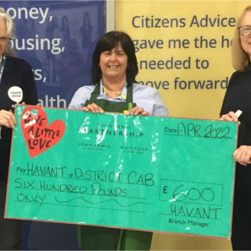 Waitrose Donation to Citizens Advice