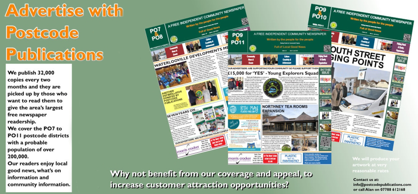 Advertise with Postcode Publications banner